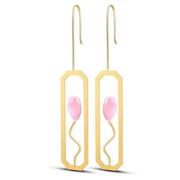Aretes Reina Lirio Elegante