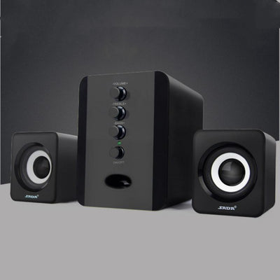 Sistema de Altavoces Estéreo D-202 con Subwoofer para PC y Smartphones