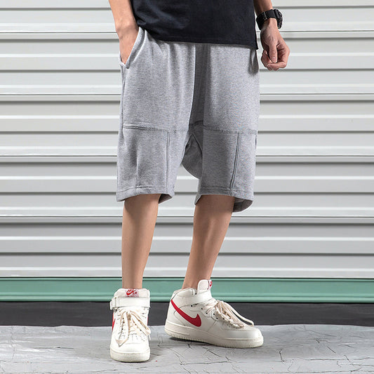 Pantalones Cortos Hip-hop Deportivos de Pierna Ancha - Estilo Urbano Casual