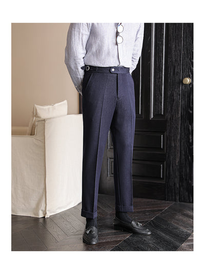 Pantalones de Vestir Elásticos Napolitanos sin Planchado para Hombre - Image 8