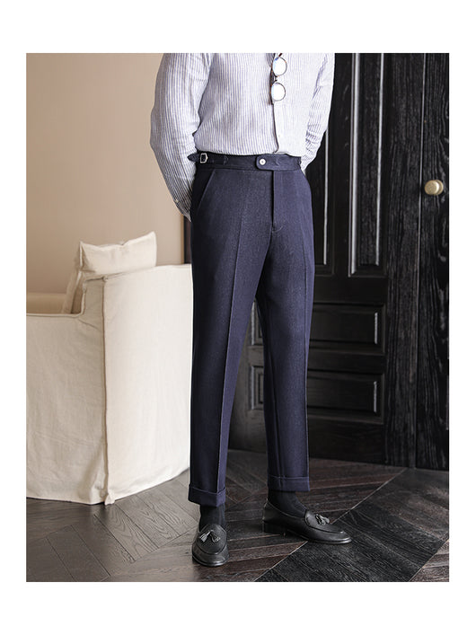 Pantalones de Vestir Elásticos Napolitanos sin Planchado para Hombre - Image 8
