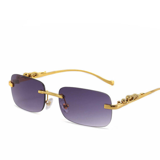 Gafas de Sol Cuadradas Retro Leopardo - Diseño Frameless Unisex - Image 10