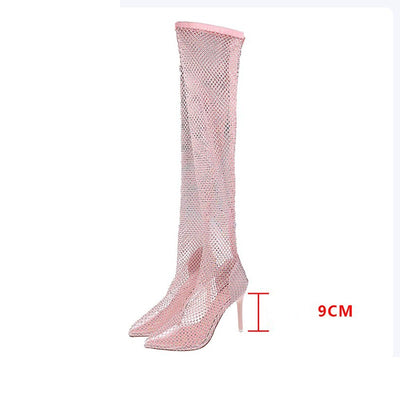 Botines Stiletto Over the Knee con Strass y Suela de Goma - Image 11