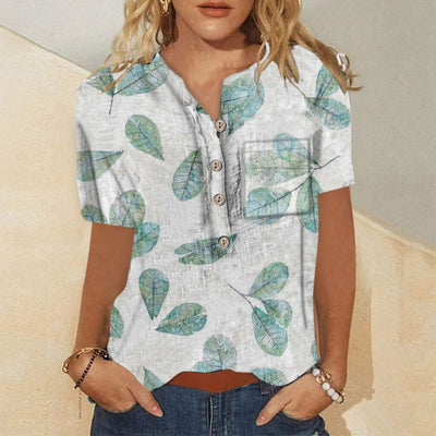 Camisa Suelta Estampada con Diseño Irregular - Image 9