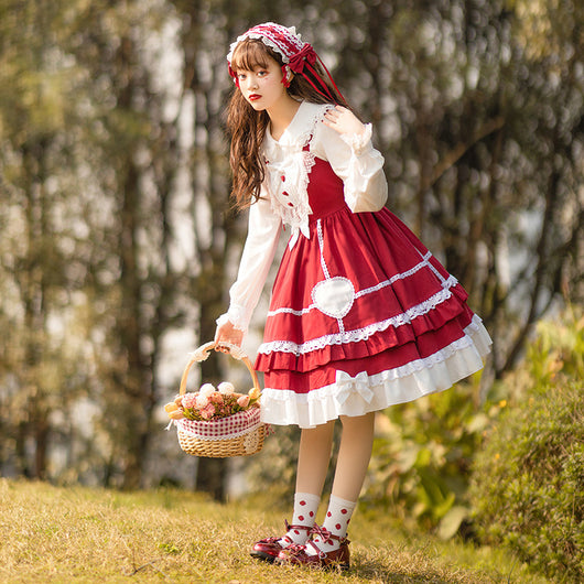 Vestido Lolita JSK Dulce Snow White con Brócado de Jardín - Image 2