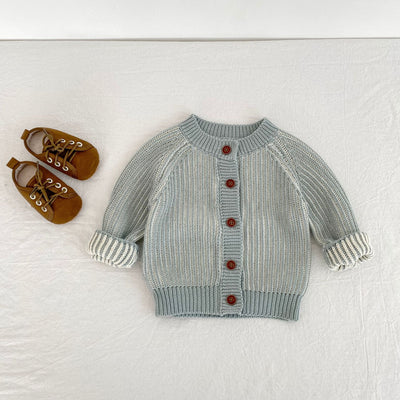 Cardigan Tejido Bicolor para Bebé con Cuello Redondo - Image 15