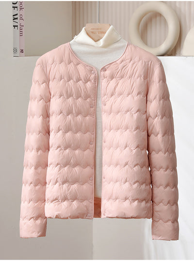 Chaqueta Corta Acolchada para Mujer con Cuello Fruncido - Image 16