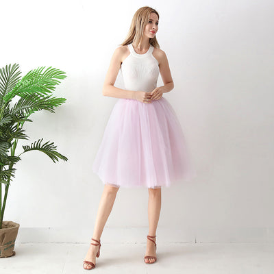 Falda Plisada de Tul con Vuelo - Falda A-Línea Elegante para Mujer - Image 22