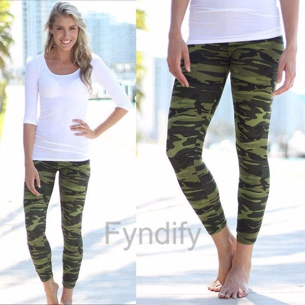Leggings de Camuflaje de Moda para Mujer