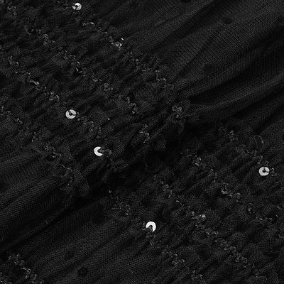 Vestido Elegante Femenino Lunares Malla Chifón - Image 4
