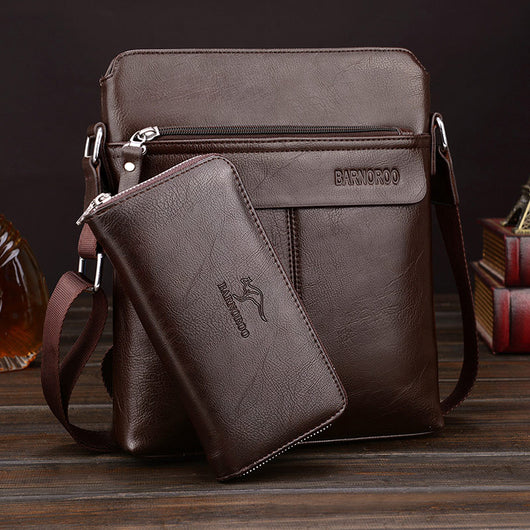 Bolsa Bandolera de Cuero para Hombre - Estilo Ejecutivo y Casual