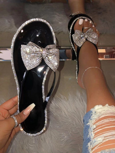 Sandalias Planas con Diamantes - Image 6