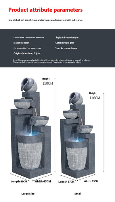 Fuente de Agua Decorativa con Humidificador para Sala de Estar - Image 21