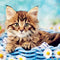 Pintura de Diamantes Gato - Bordado de Cristales Brillantes