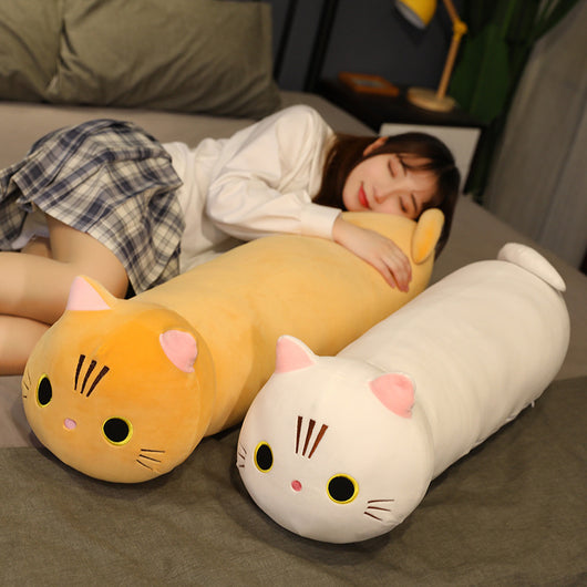 Almohada Gato Grande de Peluche Suave - Muñeco Largo para Abrazar - Image 4