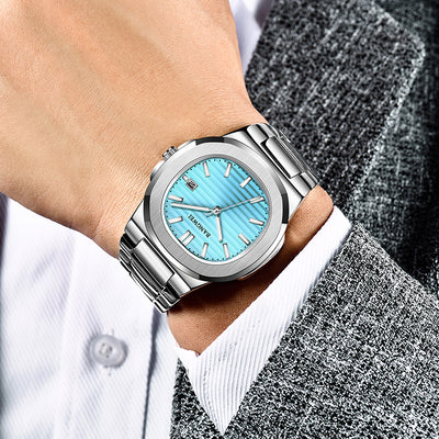 Reloj Hombre Acero Inoxidable Resistente al Agua con Esfera Luminosa - Image 5