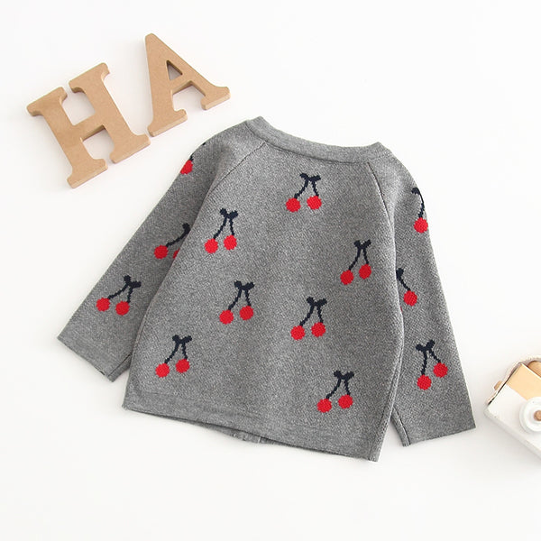 Cardigan Suéter Infantil Cereza Dulce