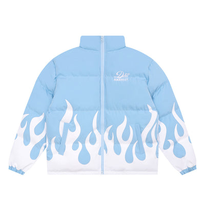 Abrigo de Algodón Grueso con Cuello Alzado y Estampado Flama - Aislante Térmico para Invierno - Image 6