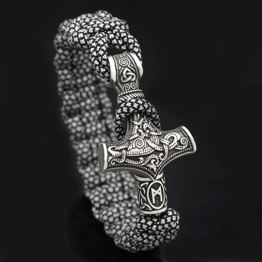 Pulsera Trenzada Martillo de Thor Vintage - Image 4