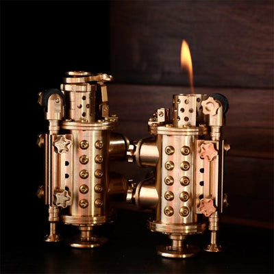 Encendedor Mecánico Steampunk de Cobre Puro Artesanal - Image 15
