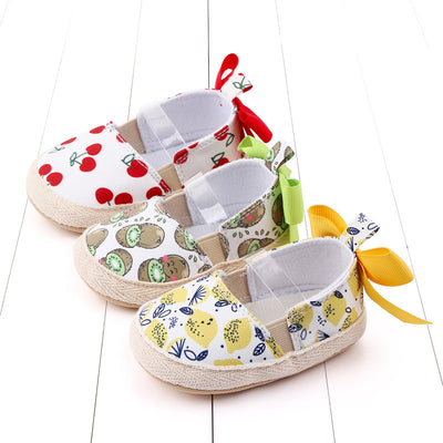 Zapatos para bebé con suela antideslizante y moño adorable