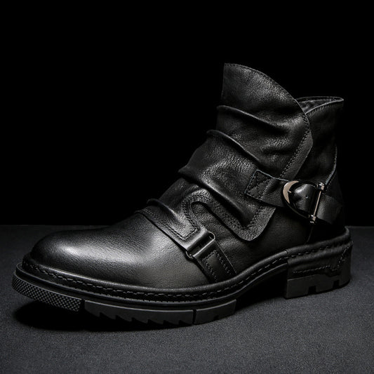 Botas Martin de Cuero Premium con Forro Cálido - Estilo Británico Clásico