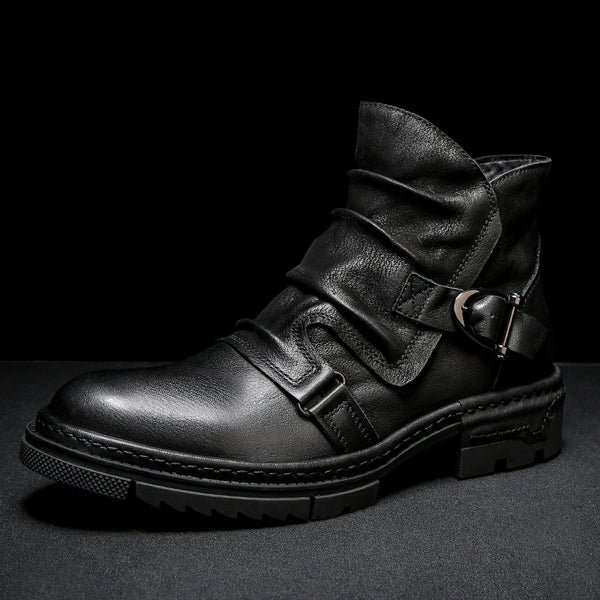 Botas Martin de Cuero Premium con Forro Cálido - Estilo Británico Clásico