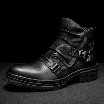 Botas Martin de Cuero Premium con Forro Cálido - Estilo Británico Clásico
