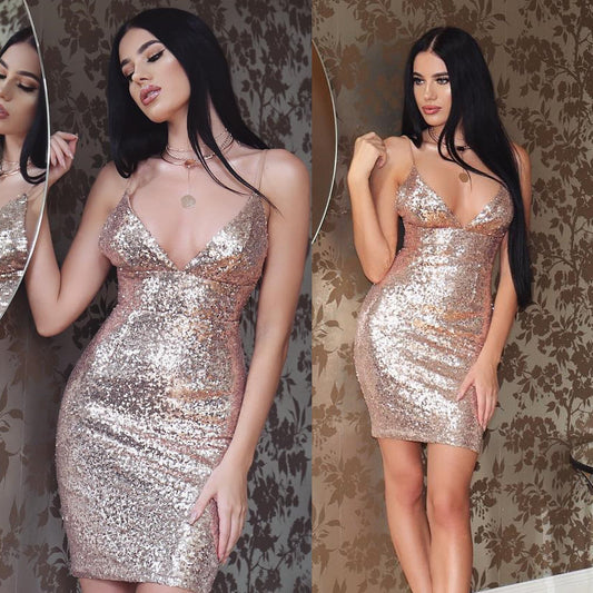 Vestido de Lentejuelas con Tirantes