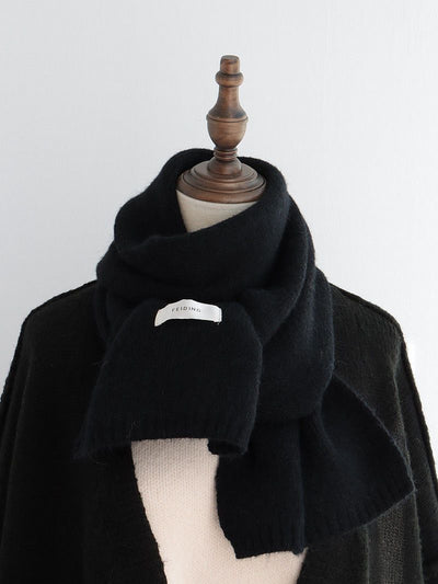 Bufanda Cálida de Color Liso para Mujer - Otoño e Invierno - Image 23