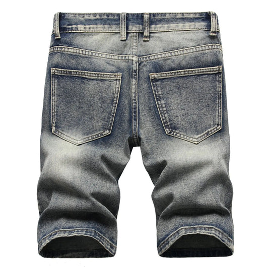 Shorts de Mezclilla Rotos Estilo Europeo y Americano para Hombre - Image 12