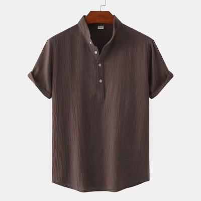 Camisa Casual de Manga Corta Básica para Hombre - Perfecta para Playa y Verano - Image 12