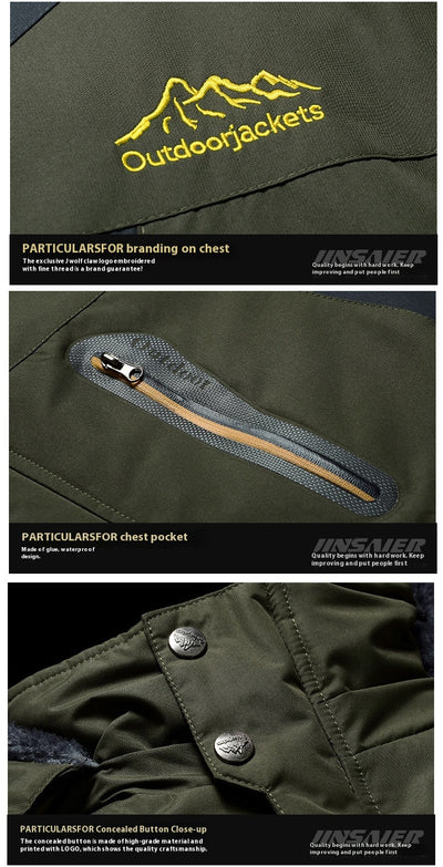 Chaqueta Táctica de Invierno para Hombre Tallas Grandes con Forro Polar - Image 19