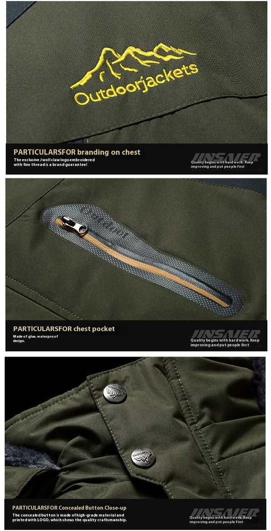 Chaqueta Táctica de Invierno para Hombre Tallas Grandes con Forro Polar - Image 19