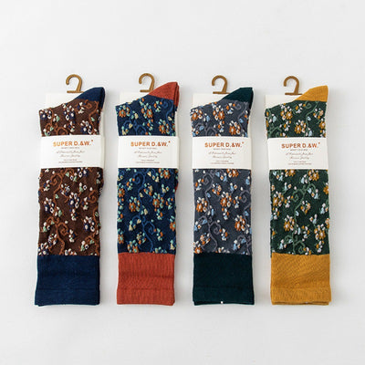 Calcetines de Algodón Puro para Mujer con Diseño Floral - Image 10