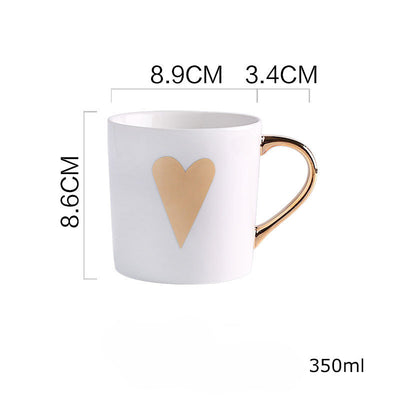 Tazas de Cerámica Pintadas a Mano con Detalles Dorados - Image 5