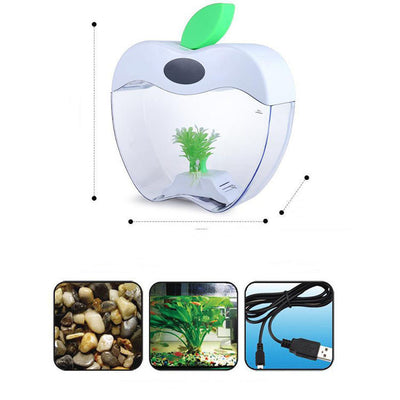 Pecera de Escritorio en Forma de Manzana - Acuario Decorativo Portátil - Image 6
