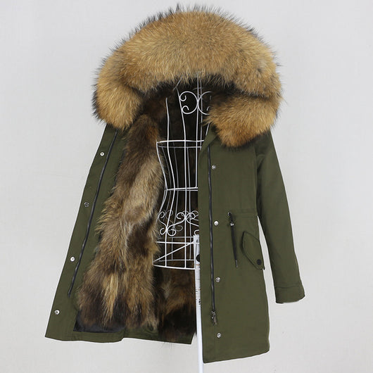 Abrigo Largo de Invierno para Mujer con Pelaje Natural - Image 11