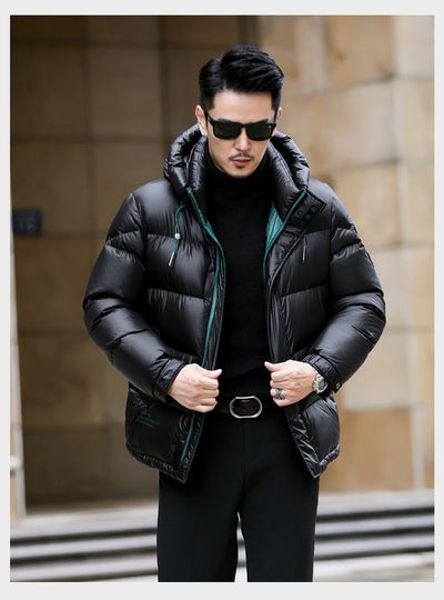 Chaqueta Puffer Premium de Plumón de Pato 90% con Capucha para Hombre - Image 21