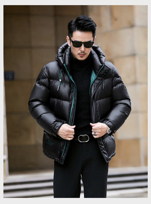 Chaqueta Puffer Premium de Plumón de Pato 90% con Capucha para Hombre - Image 21