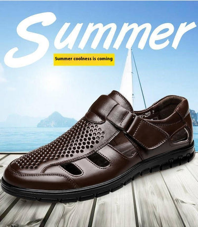 Sandalias de Cuero Perforadas para Hombre - Estilo Ejecutivo Casual - Image 18
