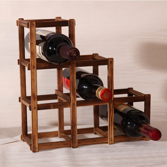 Soporte Plegable para Vino en Madera Maciza Premium