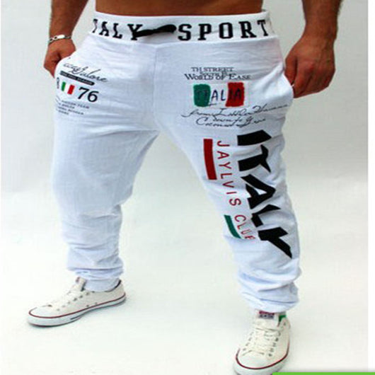 Pantalones Casuales con Estampado Digital de Letras para Hombre - Image 8