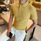 Polera Slim-fit de Algodón Puro con Cuello Solapa