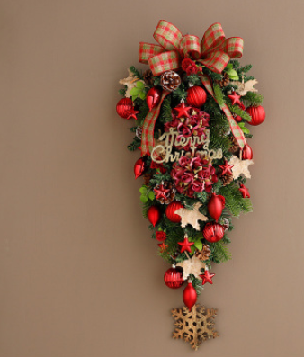 Corona Navideña Jinghua para Puerta - Decoración Elegante de Pared - Image 15
