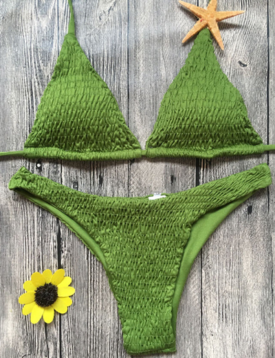 Bikini Triangular Plisado Sexy - Image 6