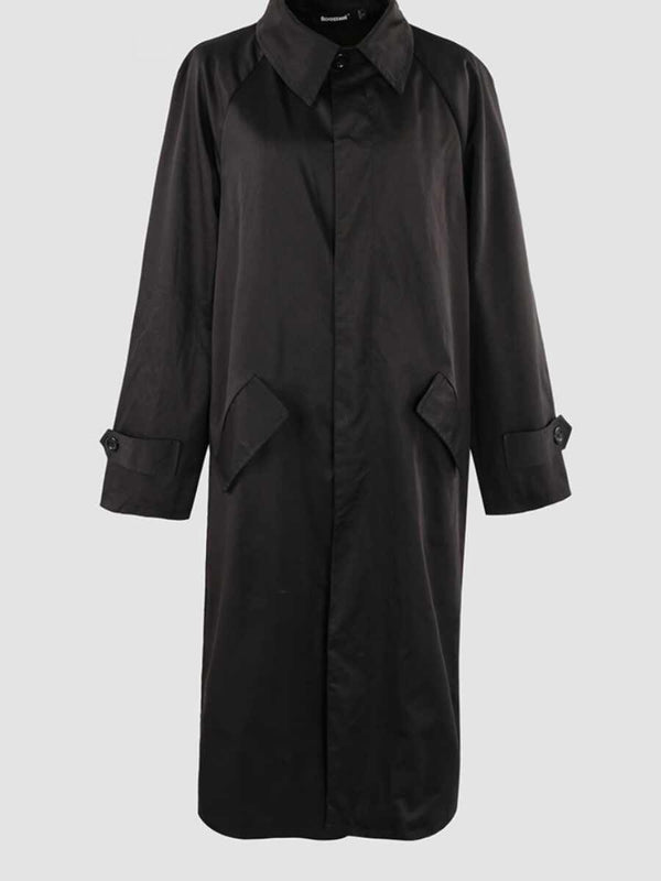 Chaqueta Suelta Tipo Duster con Solapa - Estilo Casual Moderno para Hombre