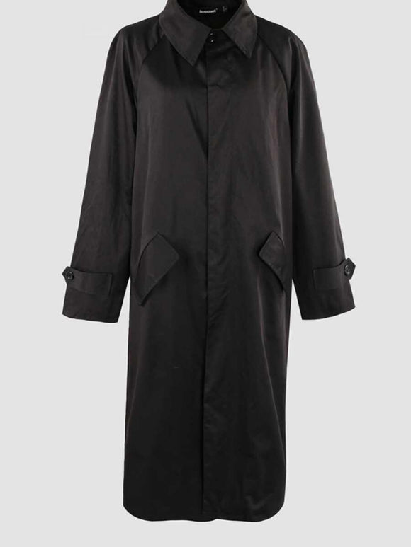 Chaqueta Suelta Tipo Duster con Solapa - Estilo Casual Moderno para Hombre