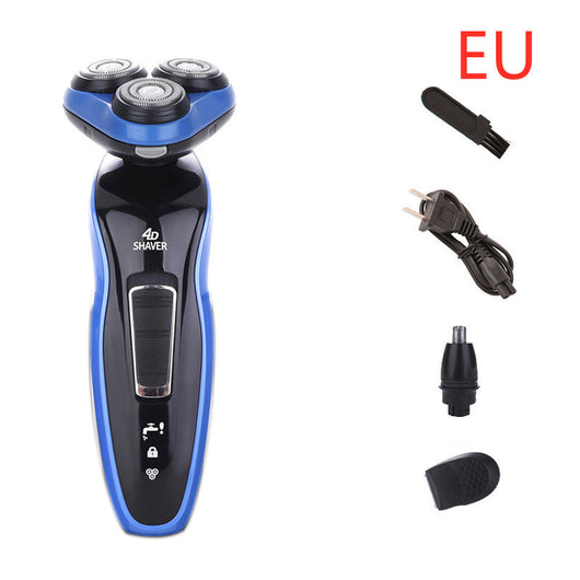 Afeitadora Eléctrica 4 en 1 con Triple Hoja y Recortadora Recargable para Hombre - Image 10