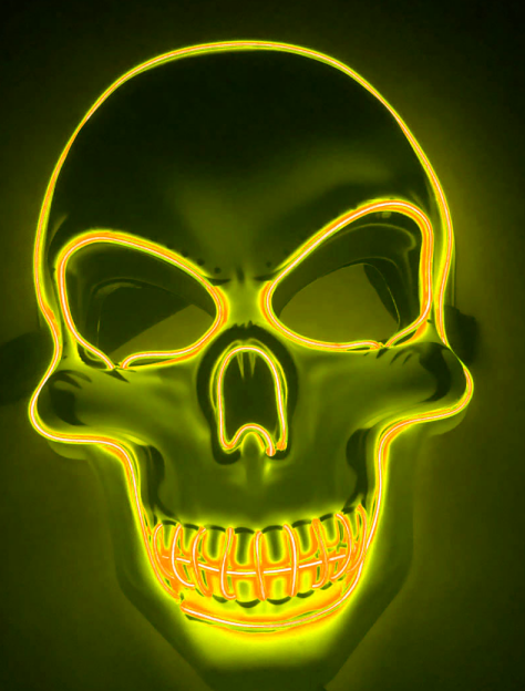 Máscara de Esqueleto LED Brillante para Halloween - Image 11